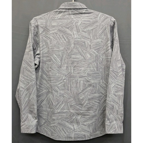 Lululemon Airing Easy Shirt‎ Ventlight Mens XL Gray Geometric Print Athleisure - Picture 3 of 7